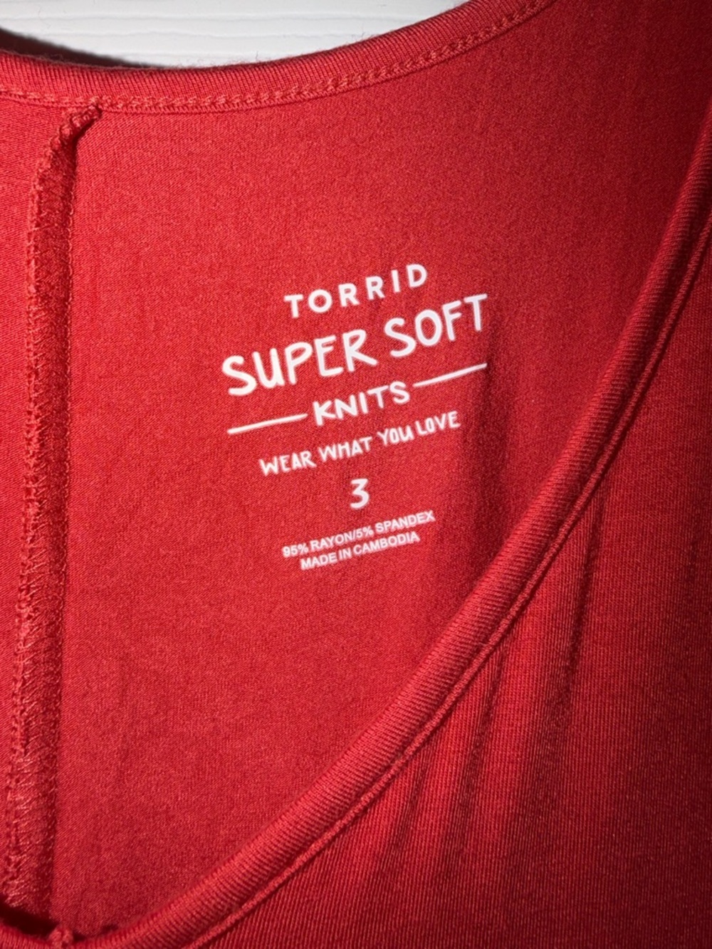 torrid coral/red V-Neck Super Soft Sleeveless Tank - Picture 2 of 3